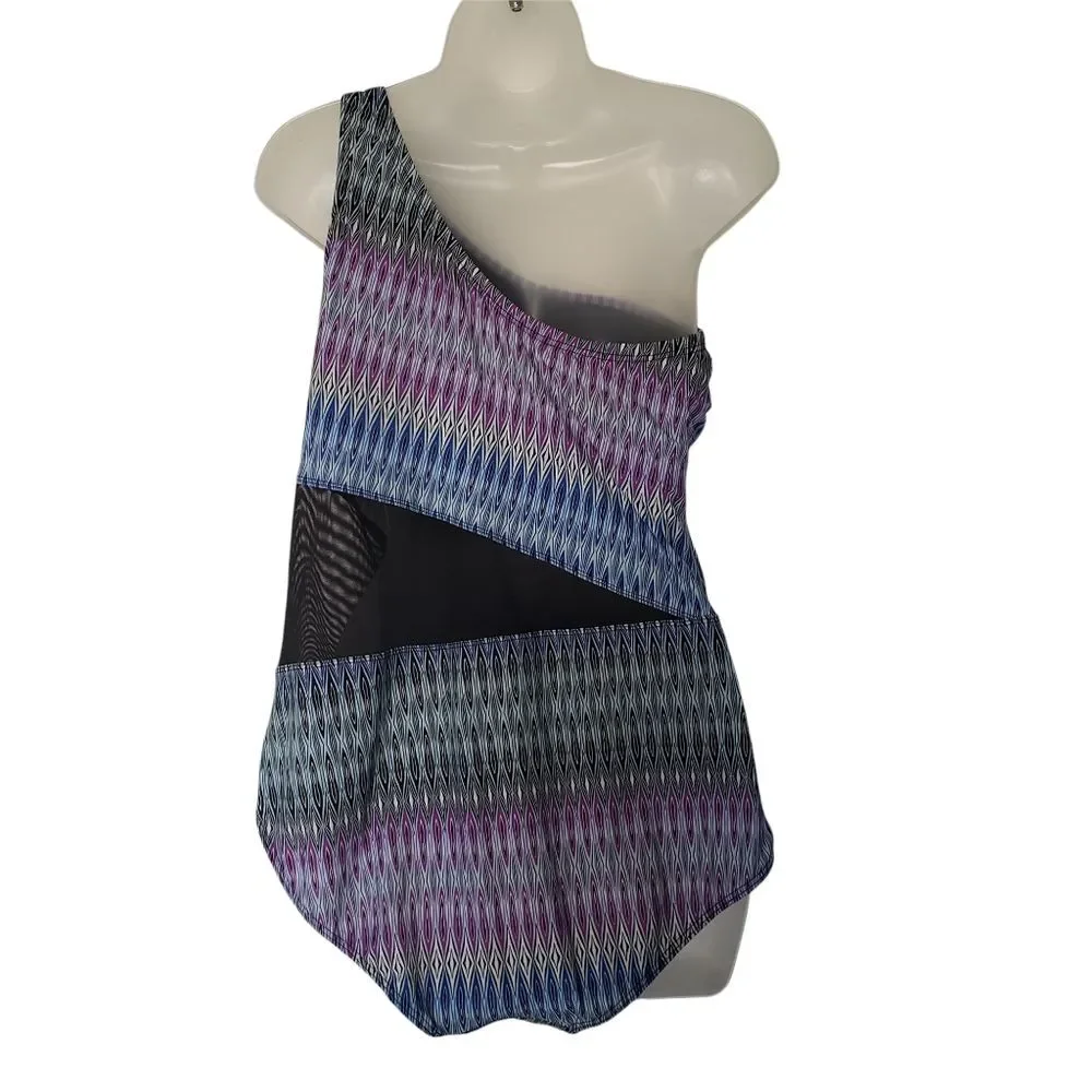 Swimsuits For All TropiCulture One Piece Swim Suit‎ Plus Size 18 One Shoulder - Picture 4 of 8